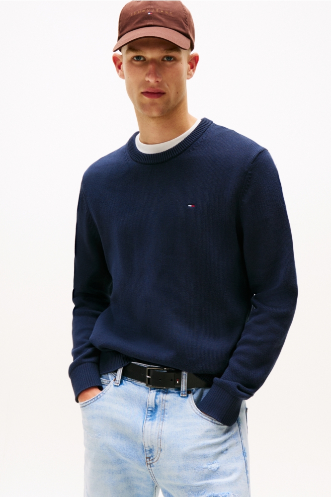 TJM SLIM ESS SWEATER EXT DM0DM12787 C1G DARK NIGHT NAVY
